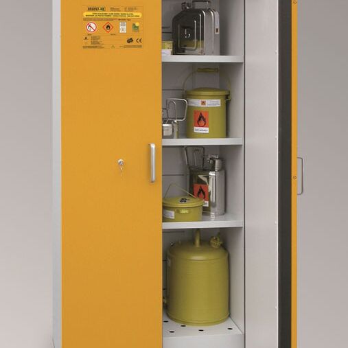Gefahrstofflagerschraenke - B80-2521-G (SiS Typ 90_900_Tueren_RAL 1007_narzissengelb)